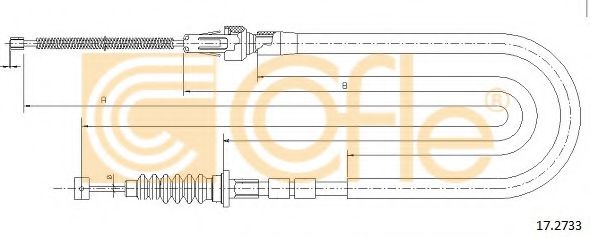 Трос, стояночная тормозная система COFLE 17.2733