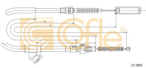 Трос, стояночная тормозная система COFLE 172801