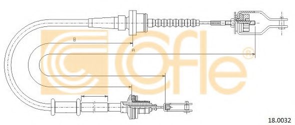 Трос, управление сцеплением COFLE 18.0032