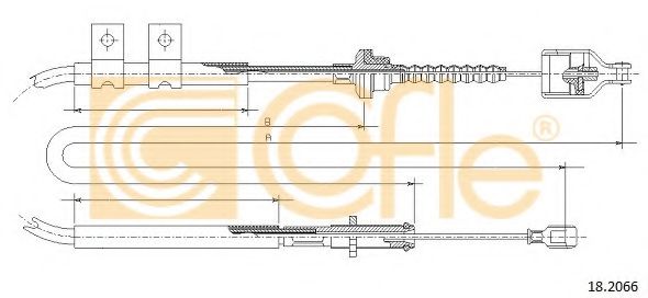Трос, управление сцеплением COFLE 18.2066