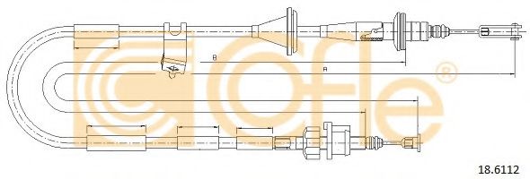 Трос, управление сцеплением COFLE 18.6112