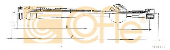 Тросик спидометра COFLE S03033