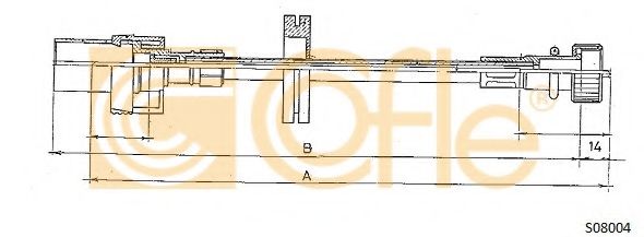 Тросик спидометра COFLE S08004