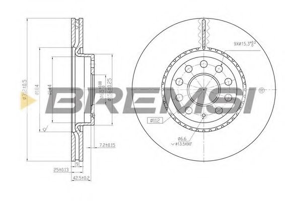 Тормозной диск BREMSI DBB305V