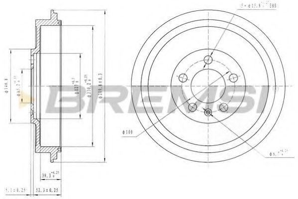 Тормозной барабан BREMSI DR5500