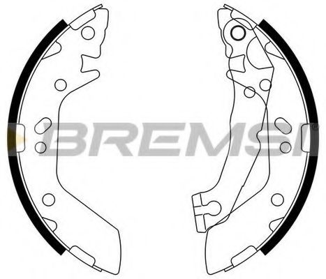 Комплект тормозных колодок BREMSI GF0740