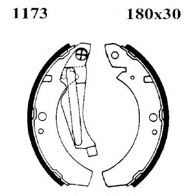 Комплект тормозов, барабанный тормозной механизм BSF 6020