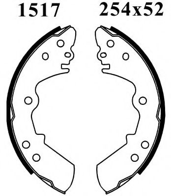 Комплект тормозных колодок BSF 01517