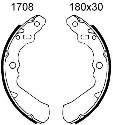 Комплект тормозных колодок BSF 1708