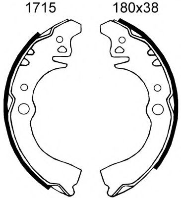 Комплект тормозных колодок BSF 1715
