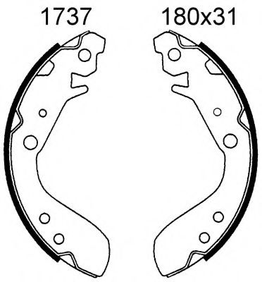 Комплект тормозов, барабанный тормозной механизм BSF 6461