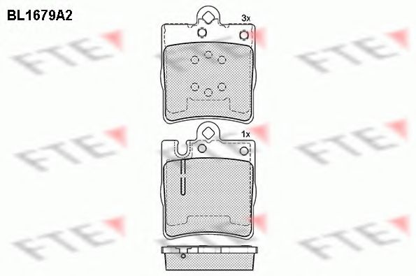 Комплект тормозных колодок, дисковый тормоз FTE BL1679A2