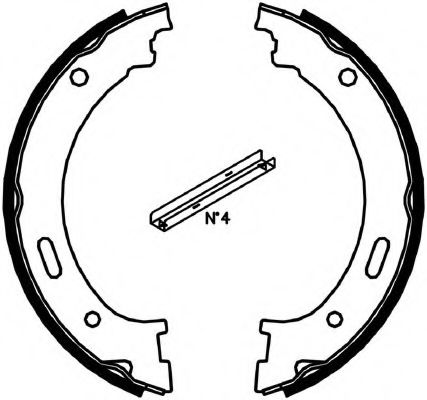 Комплект тормозных колодок, стояночная тормозная система FERODO FSB4058