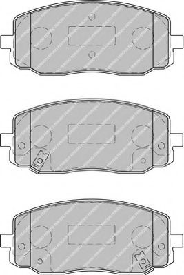 Комплект тормозных колодок, дисковый тормоз FERODO FSL1783