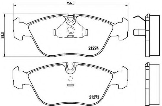 Комплект тормозных колодок, дисковый тормоз BREMBO P 86 013