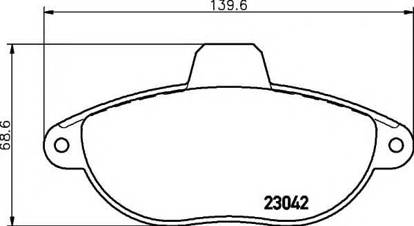 Комплект тормозных колодок, дисковый тормоз MINTEX MDB1815