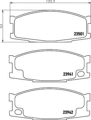 Комплект тормозных колодок, дисковый тормоз MINTEX MDB2028
