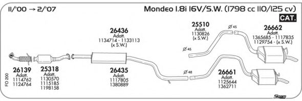 Система выпуска ОГ AKS DASIS SGFO200