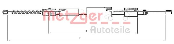 Трос, стояночная тормозная система METZGER 10.6028