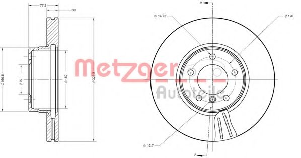 Тормозной диск METZGER 6110208