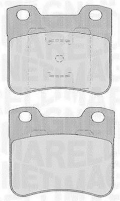Комплект тормозных колодок, дисковый тормоз MAGNETI MARELLI 363916060166