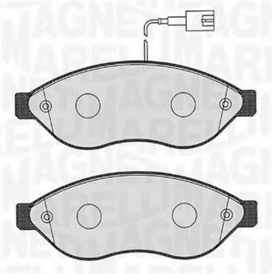 Комплект тормозных колодок, дисковый тормоз MAGNETI MARELLI 363916060189