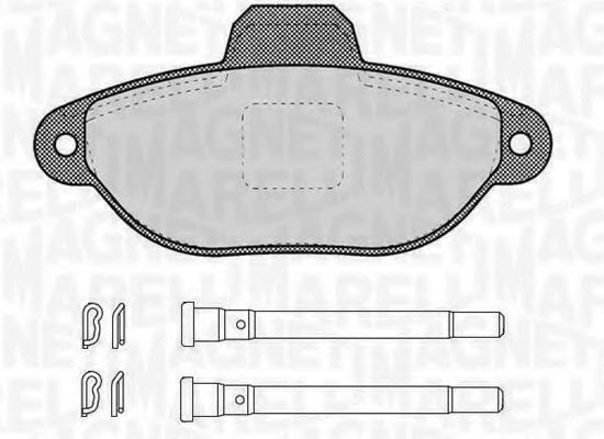 Комплект тормозных колодок, дисковый тормоз MAGNETI MARELLI 363916060456