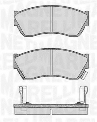 Комплект тормозных колодок, дисковый тормоз MAGNETI MARELLI 363916060491