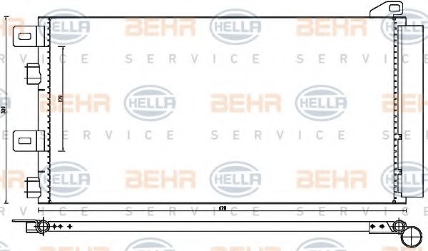 Конденсатор, кондиционер BEHR HELLA SERVICE 8FC 351 300-641