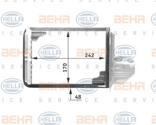 Теплообменник, отопление салона BEHR HELLA SERVICE 8FH 351 311-661