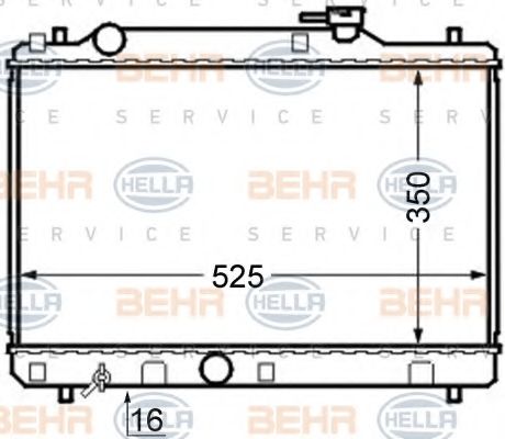 Радиатор, охлаждение двигателя BEHR HELLA SERVICE 8MK 376 724-581