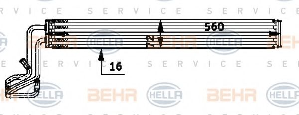 Масляный радиатор, рулевое управление BEHR HELLA SERVICE 8MO 376 726-311