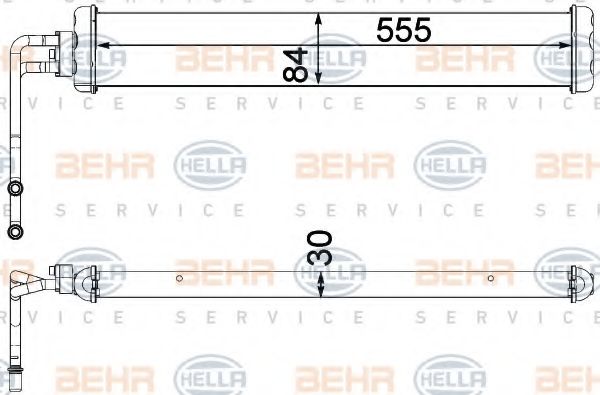 Масляный радиатор, автоматическая коробка передач BEHR HELLA SERVICE 8MO 376 750-771