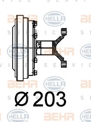 Сцепление, вентилятор радиатора BEHR HELLA SERVICE 8MV 376 757-171