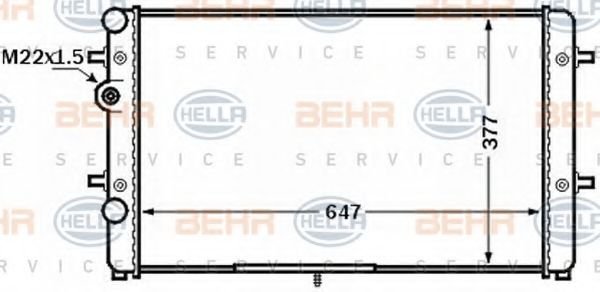 Радиатор, охлаждение двигателя BEHR HELLA SERVICE 8MK 376 772-501