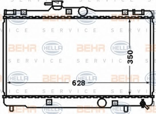 Радиатор, охлаждение двигателя BEHR HELLA SERVICE 8MK 376 773-561