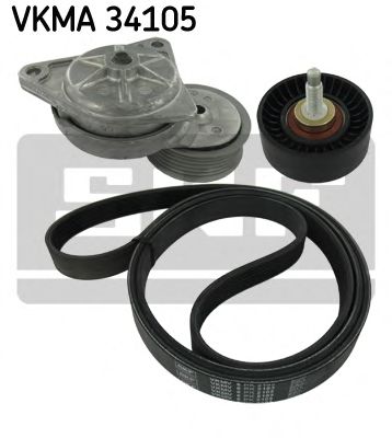 Поликлиновой ременный комплект SKF VKMA 34105