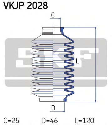 Комплект пылника, рулевое управление SKF VKJP 2028