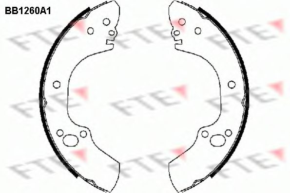 Комплект тормозных колодок FTE BB1260A1