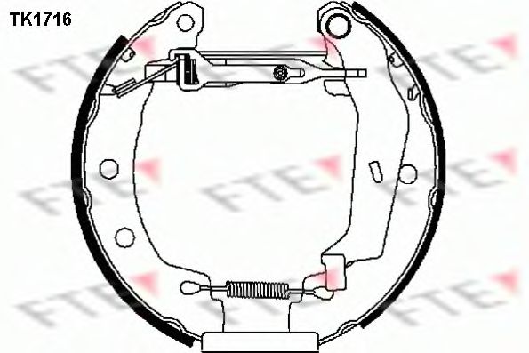 Комплект тормозных колодок FTE TK1716