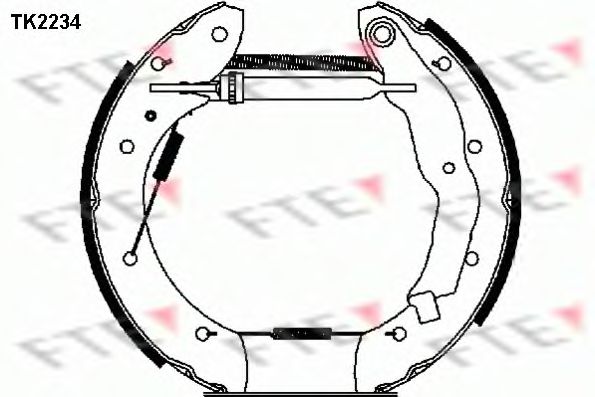 Комплект тормозных колодок FTE TK2234