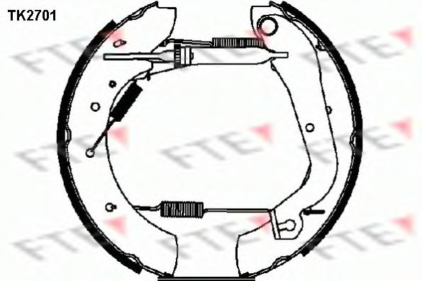Комплект тормозных колодок FTE TK2701