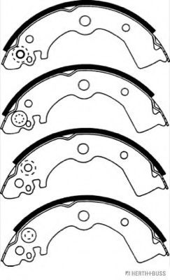 Комплект тормозных колодок HERTH+BUSS JAKOPARTS J3501042