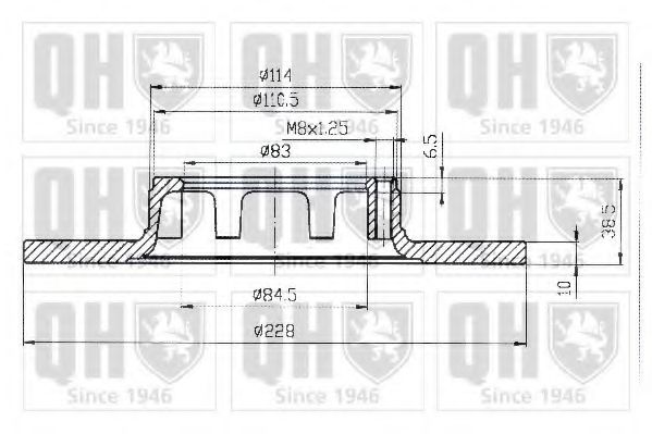 Тормозной диск QUINTON HAZELL BDC1026