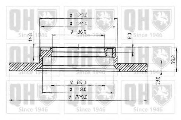 Тормозной диск QUINTON HAZELL BDC3176
