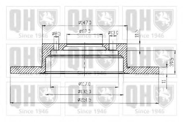 Тормозной диск QUINTON HAZELL BDC3191