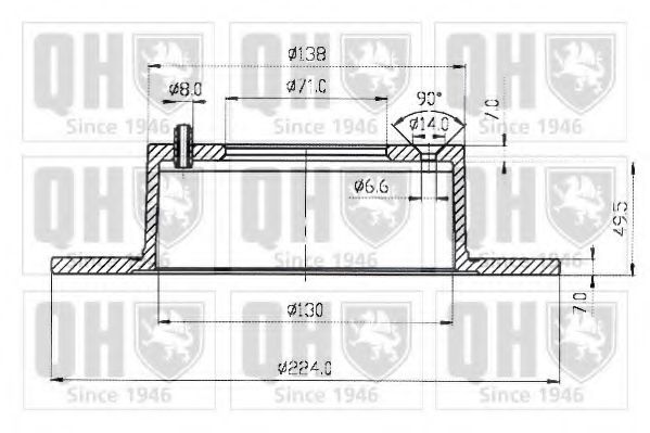 Тормозной диск BRAKE PARTS INC. 950981