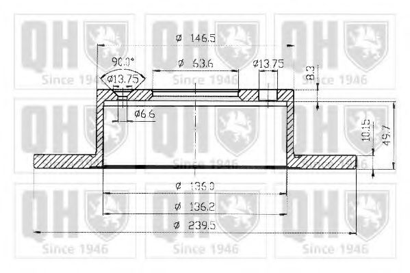 Тормозной диск QUINTON HAZELL BDC3235