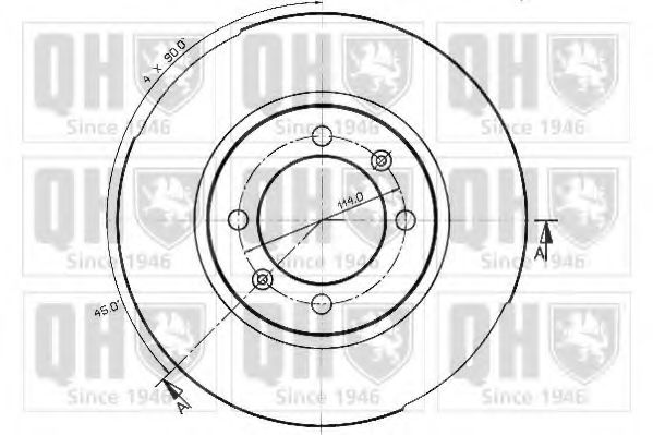 Тормозной диск QUINTON HAZELL BDC3453