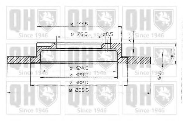 Тормозной диск QUINTON HAZELL BDC3462